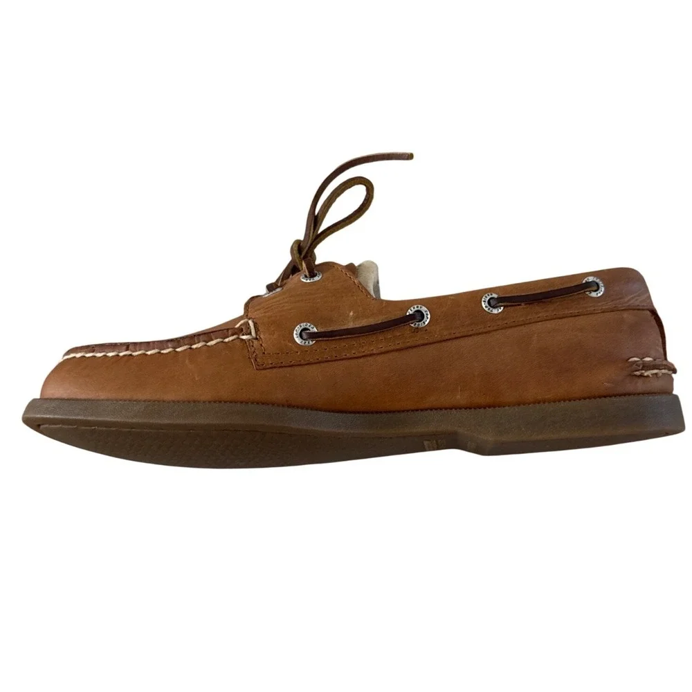Sperry Authentic Original 2 Eye Boat Shoes Mens 10 Sahara Leather Tan NIB $110